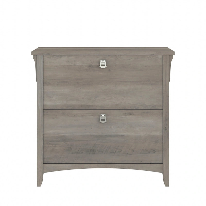 Grey/Brown/Tan/Beige 2-Drawer Lateral File Cabinet, Single User
