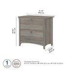 Grey/Brown/Tan/Beige 2-Drawer Lateral File Cabinet, Single User