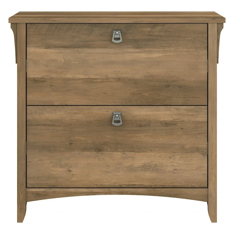 Grey/Brown/Tan/Beige 2-Drawer Lateral File Cabinet, Single User