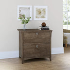 Grey/Brown/Tan/Beige 2-Drawer Lateral File Cabinet, Single User