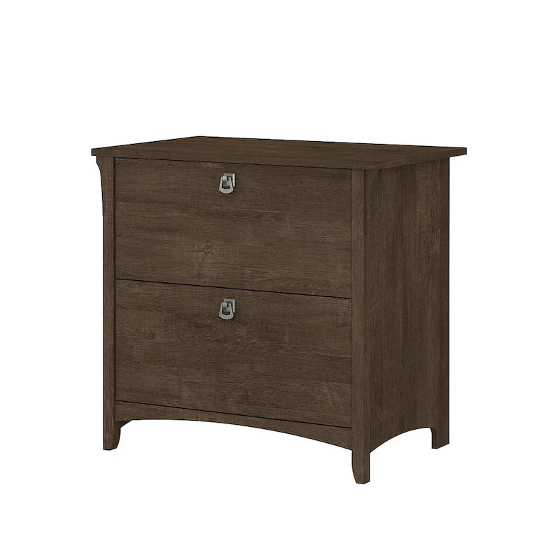 Grey/Brown/Tan/Beige 2-Drawer Lateral File Cabinet, Single User