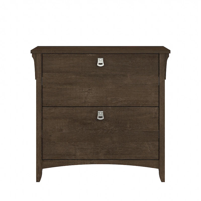 Grey/Brown/Tan/Beige 2-Drawer Lateral File Cabinet, Single User