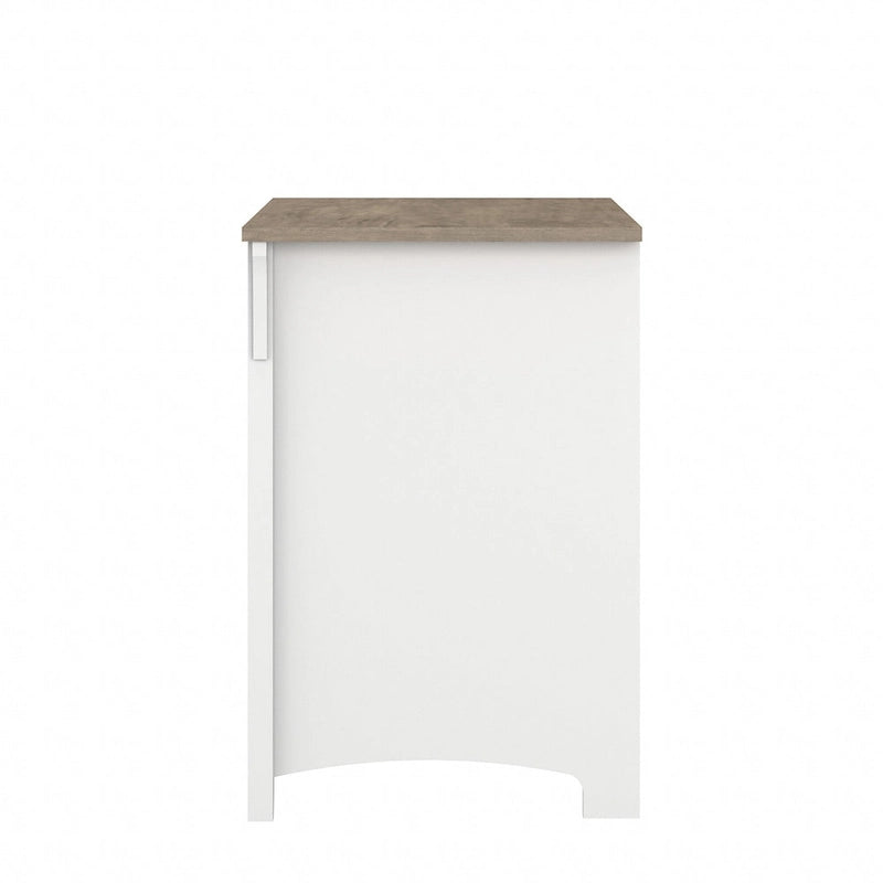 Grey/Brown/Tan/Beige 2-Drawer Lateral File Cabinet, Single User