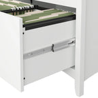 Grey/Brown/Tan/Beige 2-Drawer Lateral File Cabinet, Single User
