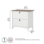 Grey/Brown/Tan/Beige 2-Drawer Lateral File Cabinet, Single User