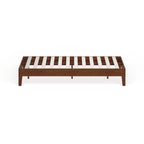 Brown Wood Twin Platform Bed Frame, Low Profile, 1-Person