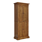 Brown Distressed Oak Pantry Cabinet, 72"H – 1 Person
