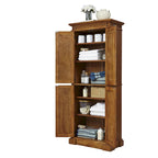 Brown Distressed Oak Pantry Cabinet, 72"H – 1 Person