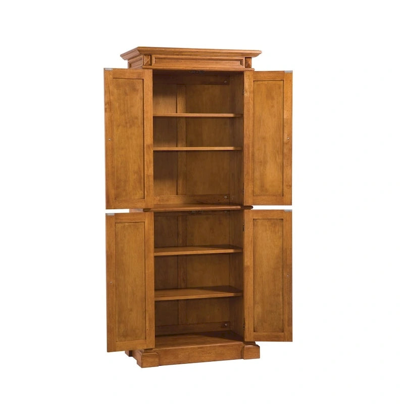Brown Distressed Oak Pantry Cabinet, 72"H – 1 Person