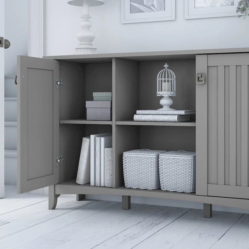 White/Black/Grey Mission Style Entryway Hall Tree, Shoe Bench & Cabinet Set, 1-Person