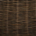 Woven Rattan Cocktail Ottoman (White / Dark Brown / Natural / Black), 1-Person