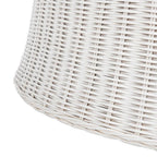 Woven Rattan Cocktail Ottoman (White / Dark Brown / Natural / Black), 1-Person
