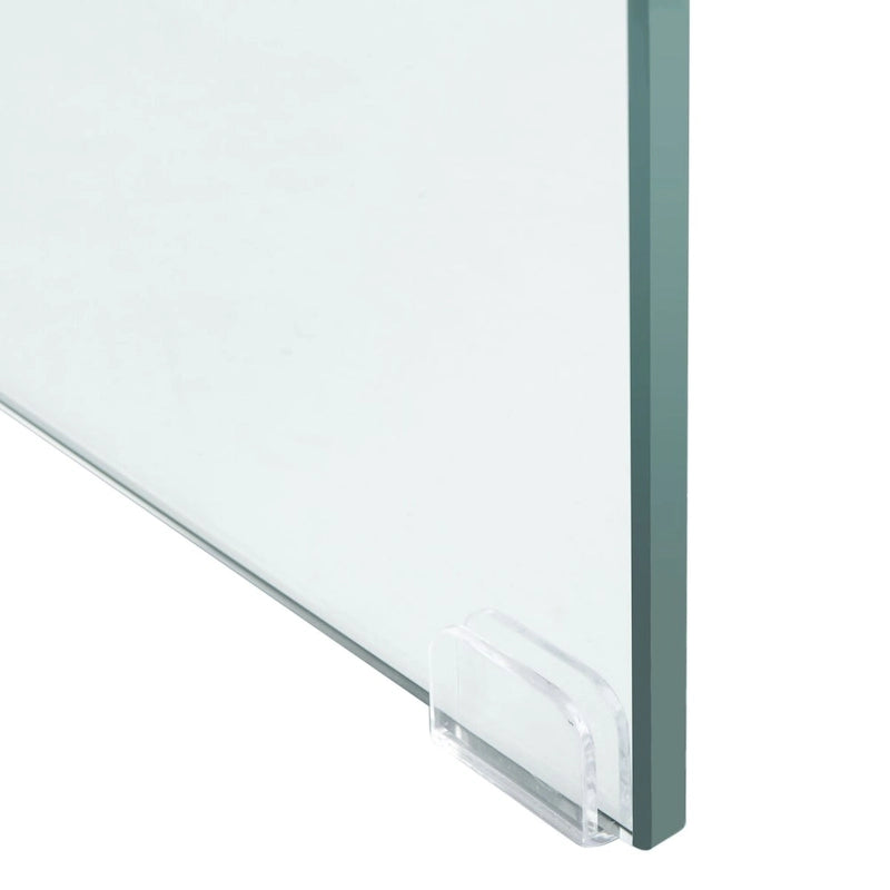 Clear Glass & Wood Shelf Modern Coffee Table, 1-Piece, Multiple Colors