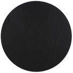 Drum Coffee Table, Matte Black / Brass, Moroccan Style, 24"W × 24"D × 16"H