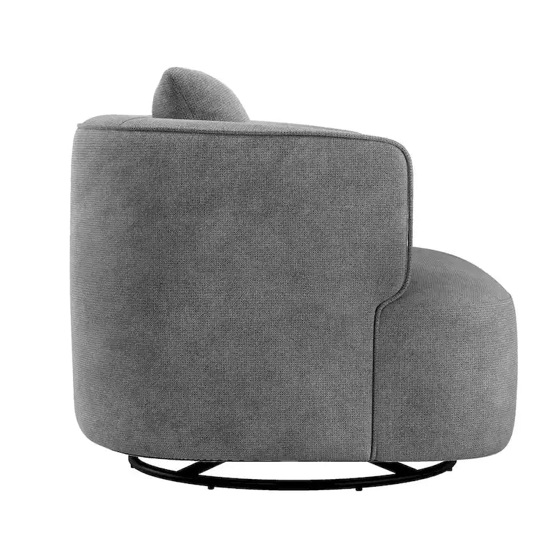 Beige / Navy Blue / Grey / Wheat Swivel Barrel Accent Chair, Set of 2