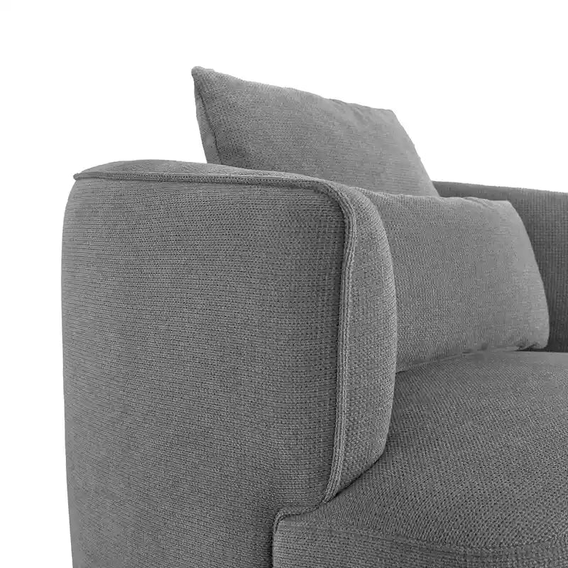Beige / Navy Blue / Grey / Wheat Swivel Barrel Accent Chair, Set of 2