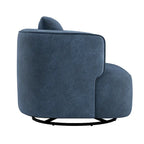 Beige / Navy Blue / Grey / Wheat Swivel Barrel Accent Chair, Set of 2