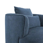 Beige / Navy Blue / Grey / Wheat Swivel Barrel Accent Chair, Set of 2