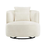 Beige / Navy Blue / Grey / Wheat Swivel Barrel Accent Chair, Set of 2
