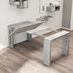 Oak / Grey / White / Almond Modern Extendable Console & Dining Table, Seats up to 8