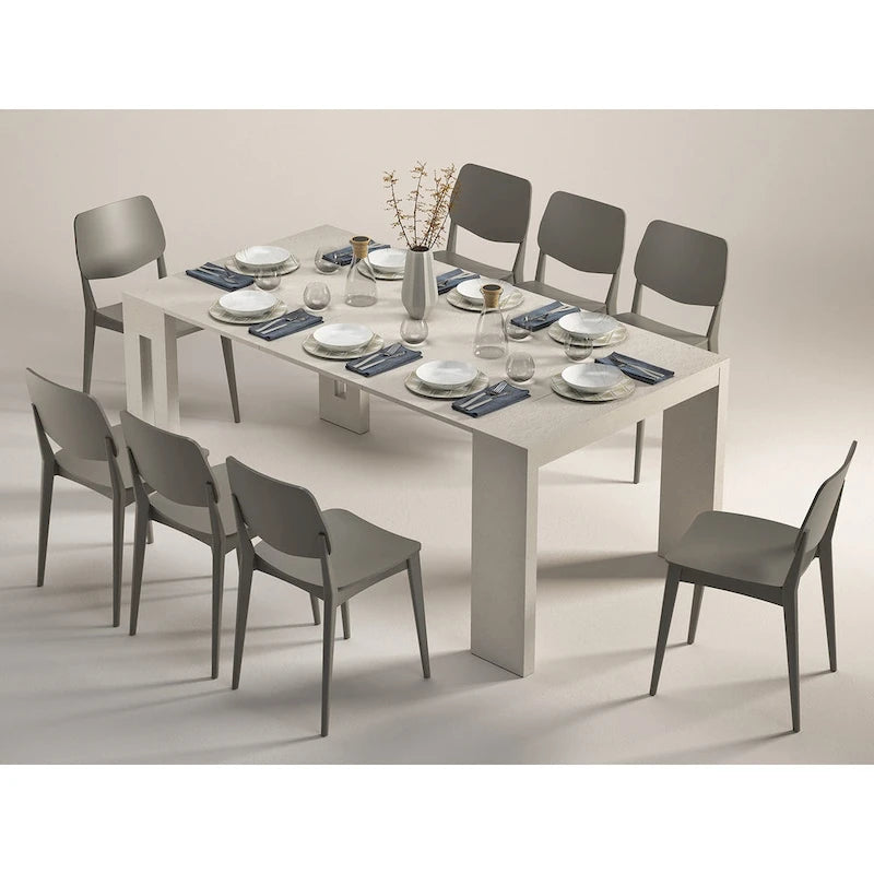 Oak / Grey / White / Almond Modern Extendable Console & Dining Table, Seats up to 8