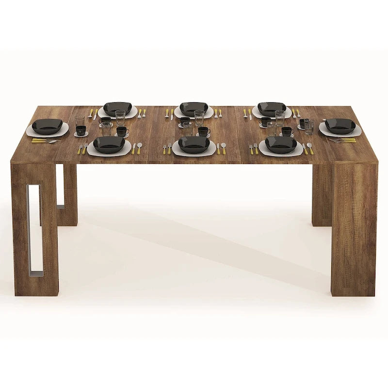 Oak / Grey / White / Almond Modern Extendable Console & Dining Table, Seats up to 8