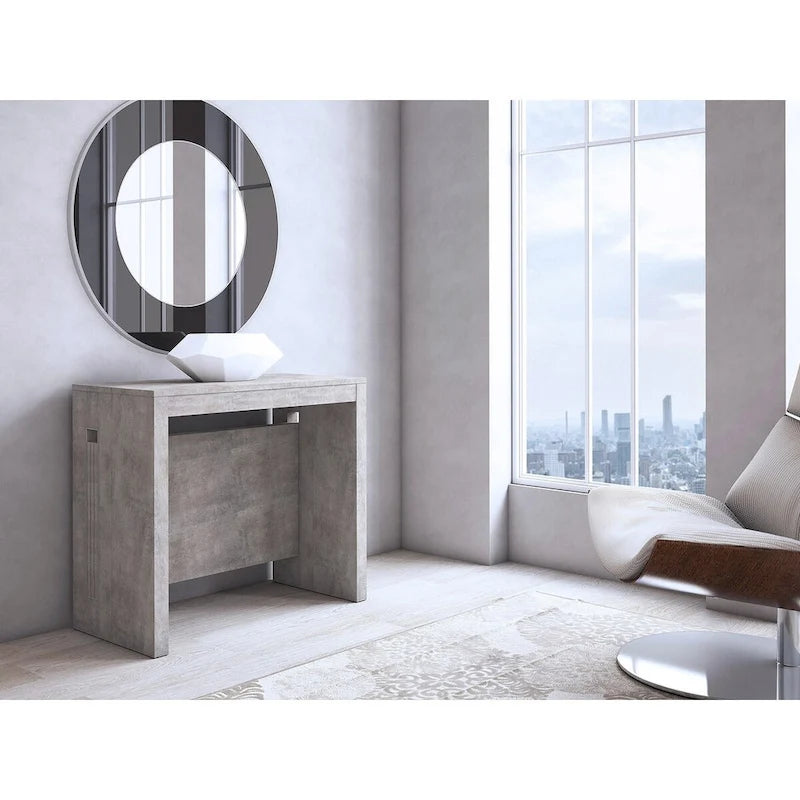 Oak / Grey / White / Almond Modern Extendable Console & Dining Table, Seats up to 8