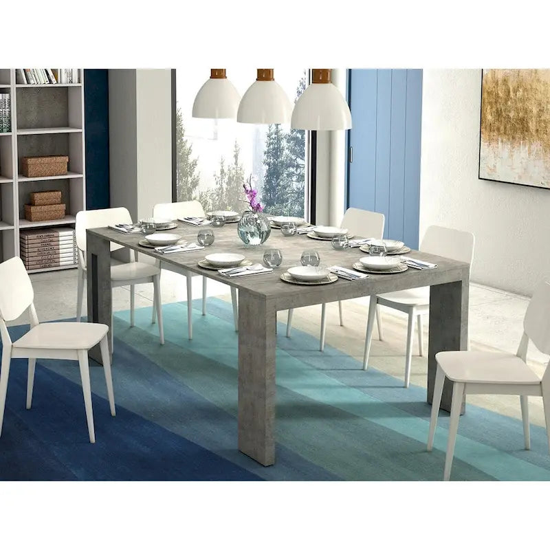 Oak / Grey / White / Almond Modern Extendable Console & Dining Table, Seats up to 8