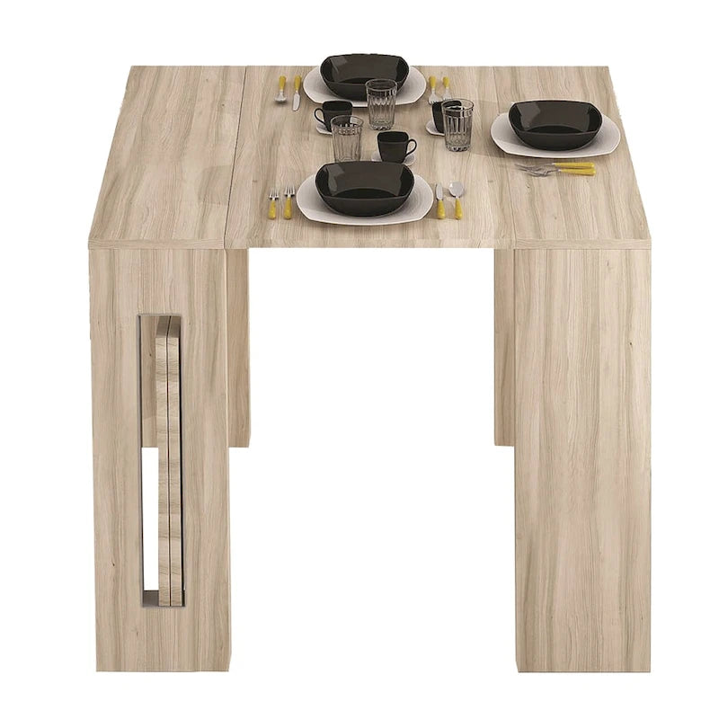 Oak / Grey / White / Almond Modern Extendable Console & Dining Table, Seats up to 8
