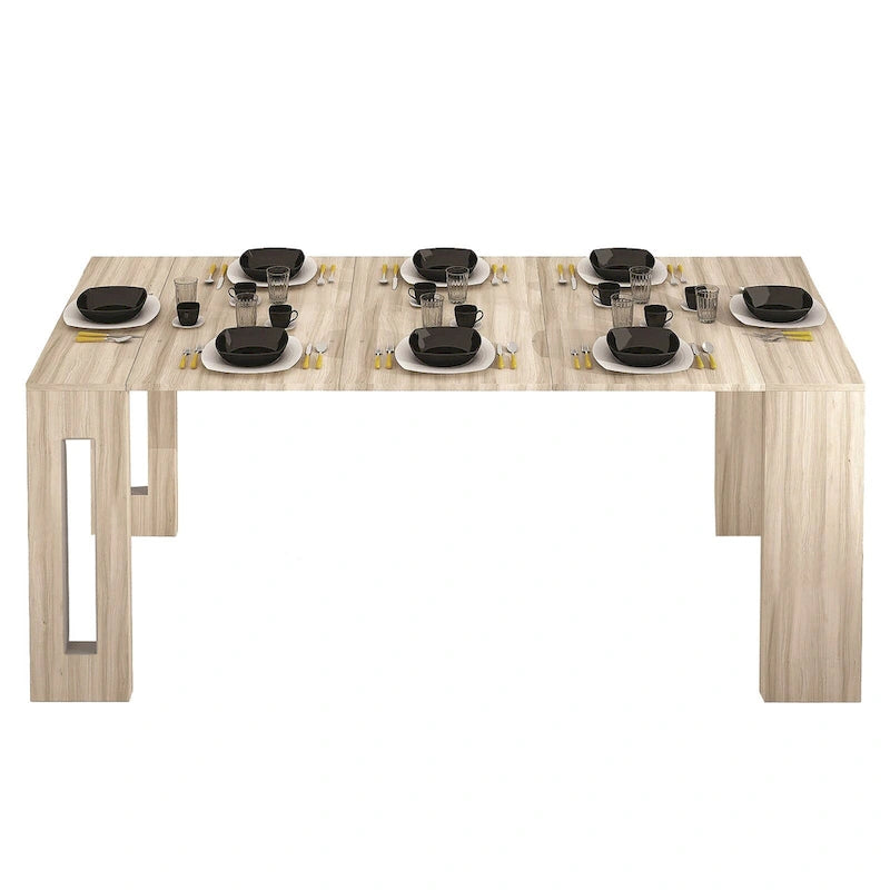 Oak / Grey / White / Almond Modern Extendable Console & Dining Table, Seats up to 8