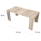 Oak / Grey / White / Almond Modern Extendable Console & Dining Table, Seats up to 8