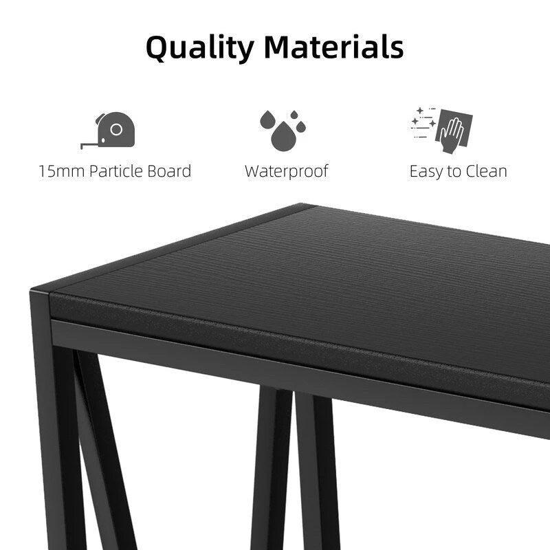 Brown / Black 2-Tier Narrow Console Table, Entryway / Sofa Table
