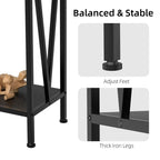 Brown / Black 2-Tier Narrow Console Table, Entryway / Sofa Table
