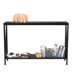 Brown / Black 2-Tier Narrow Console Table, Entryway / Sofa Table