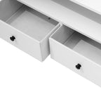 White TV Stand with RGB LED Light, Open Storage & Drawers, Fits 32–60 in TVs, 1-Person Setup