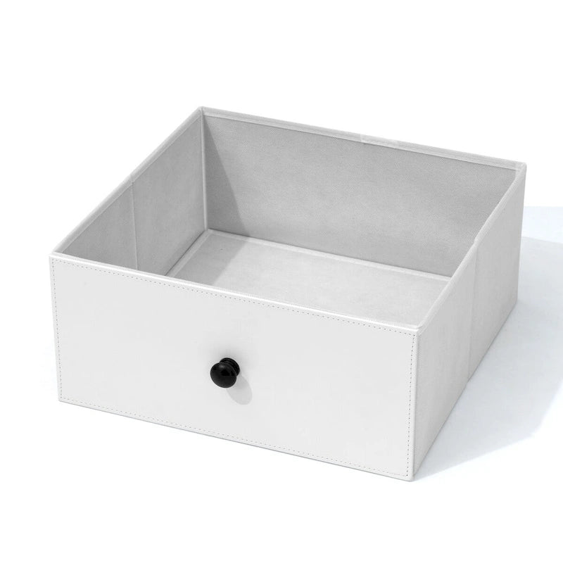 White TV Stand with RGB LED Light, Open Storage & Drawers, Fits 32–60 in TVs, 1-Person Setup