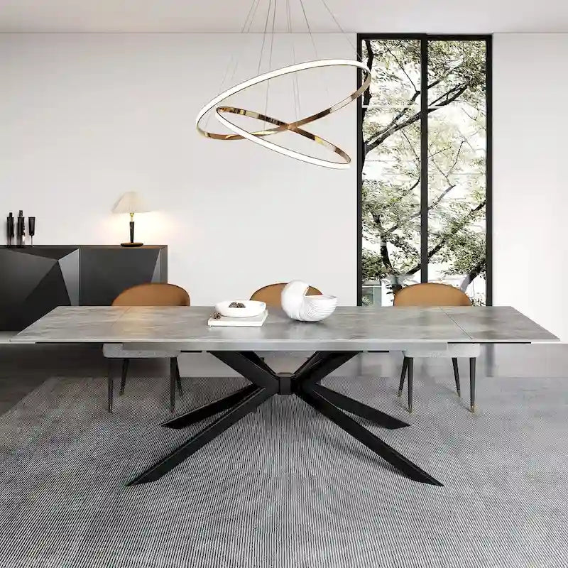 110.24  Extendable Rectangular Sintered Stone Dining Table - 78.74  to 110.24 