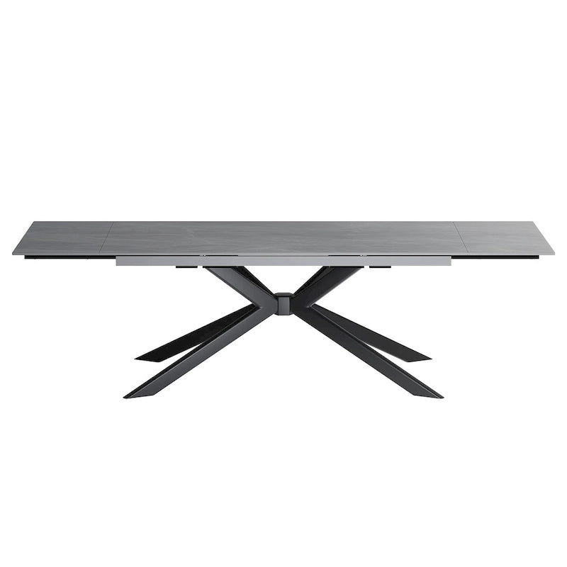 White/Grey/Black Extendable Sintered Stone Dining Table, Seats 8–10