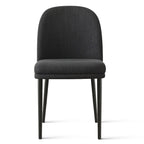 Upholstered Dining Chair with Metal Legs, Linen-Blend Fabric, Set of 2