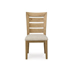 Brown & Gray Cushioned Ladder-Back Dining Chair, Set of 2