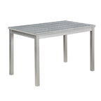 Gray / Black / White 5-Piece Rectangular Dining Table Set for 4