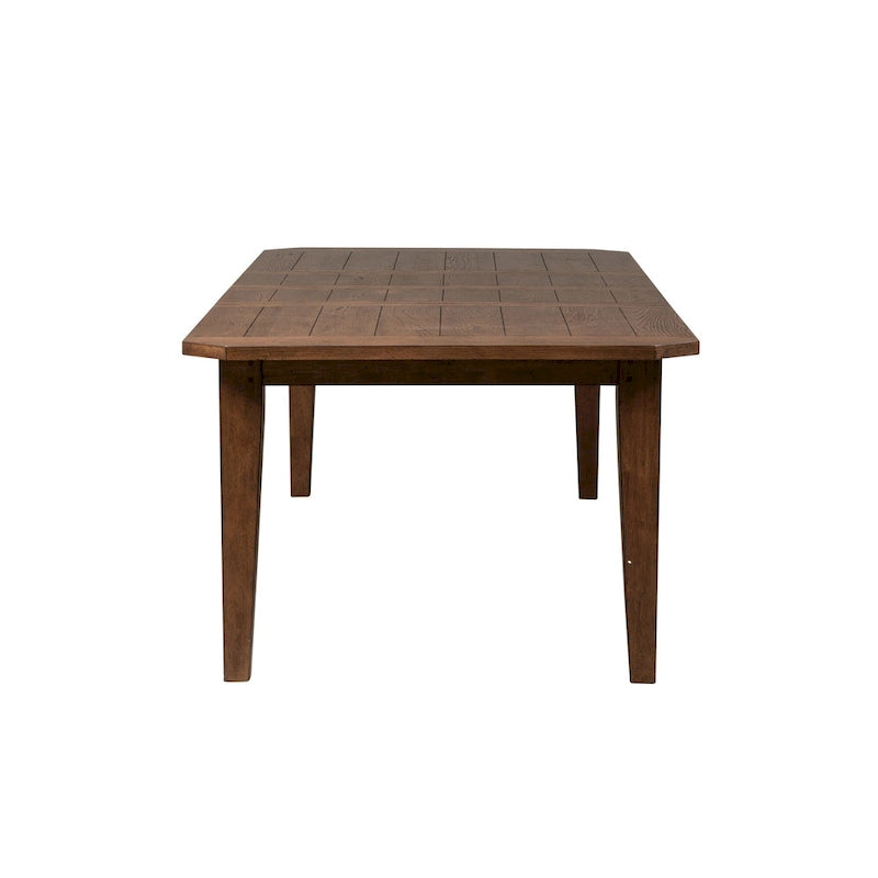 Tobacco & Black 6-Person Rectangular Dining Set, Rustic Style
