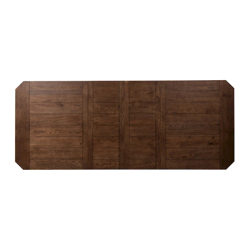 Tobacco & Black 6-Person Rectangular Dining Set, Rustic Style