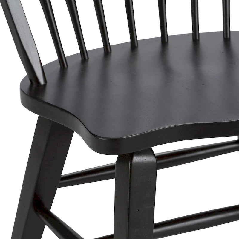 Tobacco & Black 6-Person Rectangular Dining Set, Rustic Style