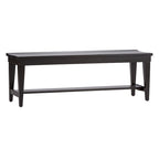 Tobacco & Black 6-Person Rectangular Dining Set, Rustic Style