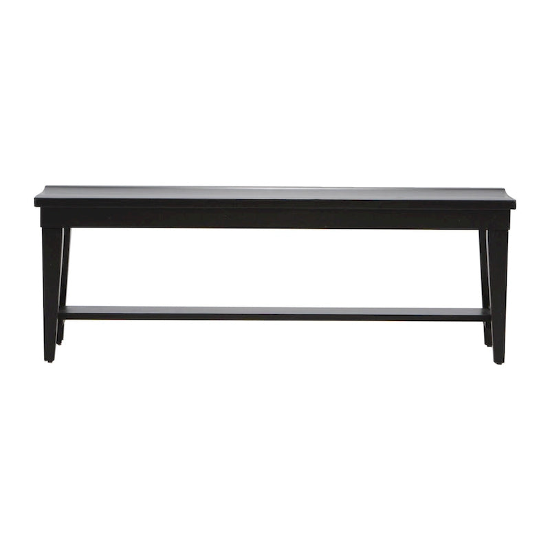 Tobacco & Black 6-Person Rectangular Dining Set, Rustic Style
