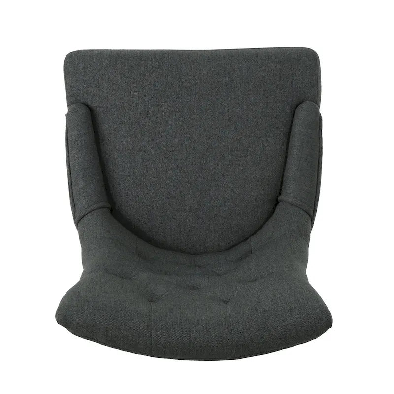 Dark Grey / Beige Diamond Tufted Swivel Office Chair for 1 Person