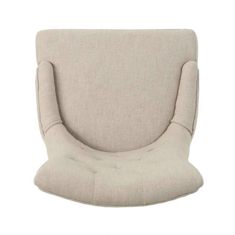 Dark Grey / Beige Diamond Tufted Swivel Office Chair for 1 Person