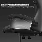 Grey/Black, Black/Pink, Orange/Black, Black/Purple Reclining High-Back Gaming Chair for 1 Person