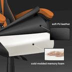 Grey/Black, Black/Pink, Orange/Black, Black/Purple Reclining High-Back Gaming Chair for 1 Person